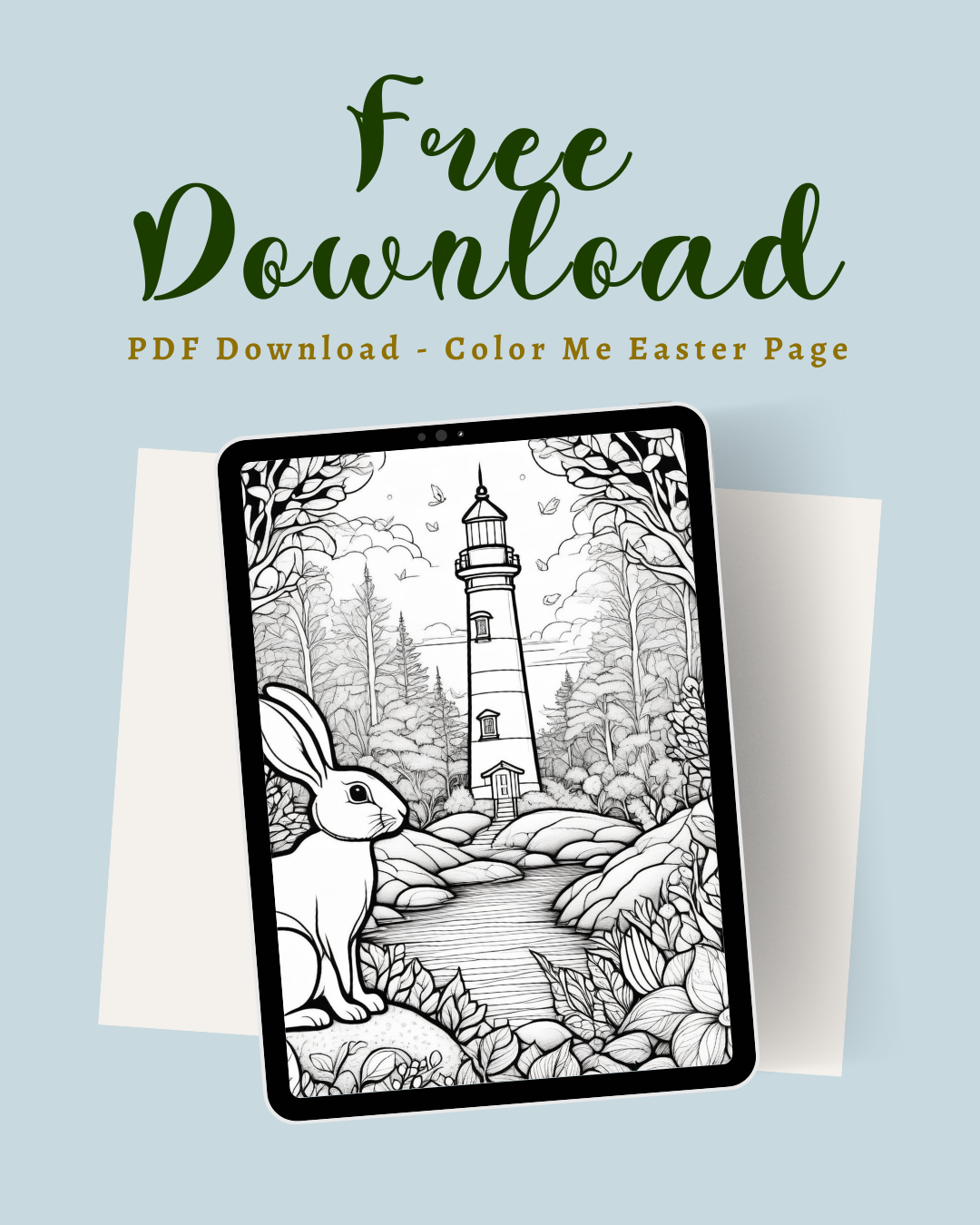 Easter Coloring Page - FREE PDF Download
